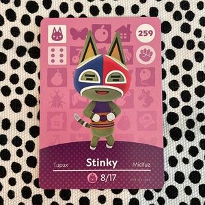 Genuine ACNH Stinky amiibo card